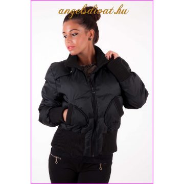 FEKETE PUFI RÖVID KABÁT