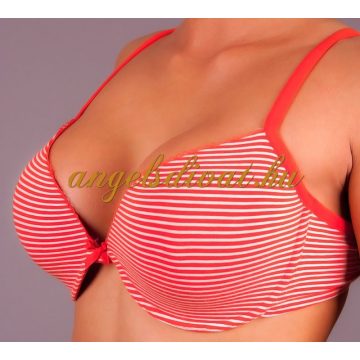 PIROS FEHÉR CSÍKOS MELLTARTÓ