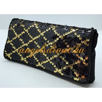 ARANY FEKETE FLITTERES ALKALMI TÁSKA 