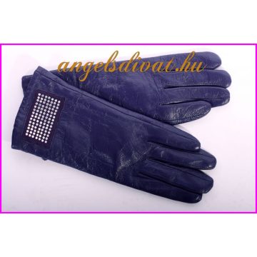 STRASSZÖS PUHA SÖTÉTLILA KESZTYŰ