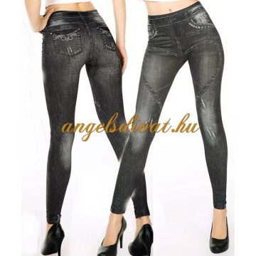  MINTÁS LEGGINGS FEKETE