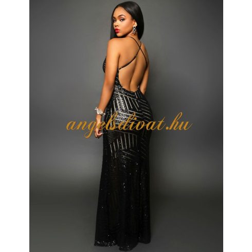 FEKETE FLITTERES ÁLLÍTHATÓ PÁNTÚ SLICCELT NŐI RUHA