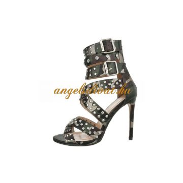 Köves magassarkú szandál