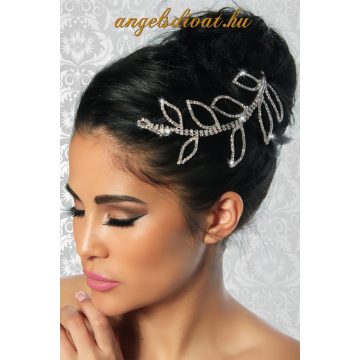 STRASSZ DÍSZES HAJDÍSZ LEVÉL MINTÁS