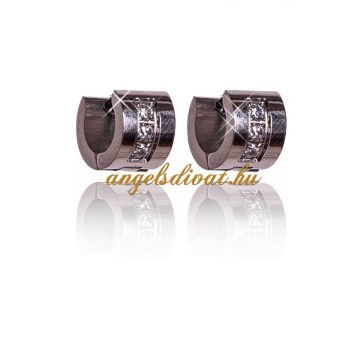 KIS BIZSU EZÜST SZÍNŰ FÜLBEVALÓ APRÓ KÖVES