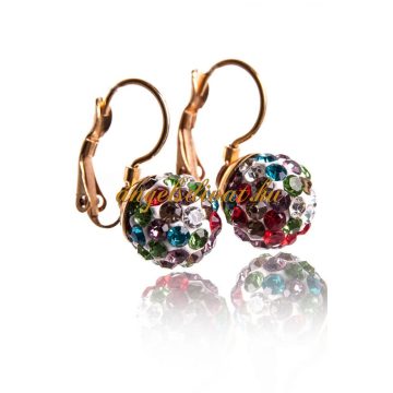 SZÍNES VIRKÓNIA KÖVES BIZSU FÜLBEVALÓ