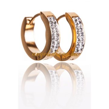 KÉT SOR CIRKÓNIA KÖVES BIZSU FÜLBEVALÓ