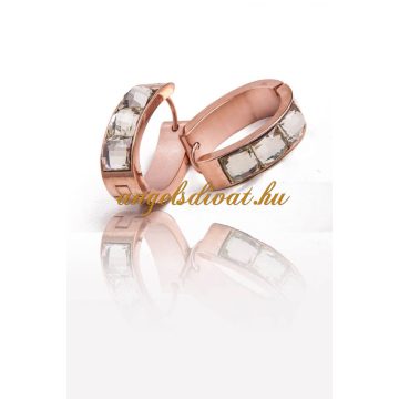 NAGY CIRKÓNI KÖVES OVÁLIS BIZSU FÜLBEVALÓ