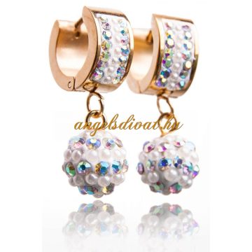 GOMBÓC DÍSZES CIRKÓNIÁS BIZSÚ FÜLBEVALÓ