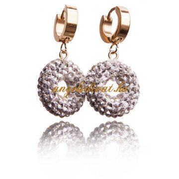 CIRKÓNIA KÖVES NAGY FÁNK ALAKÚ FÜLBEVALÓ