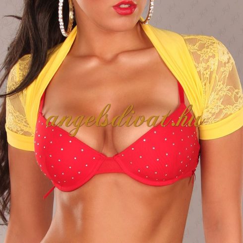 CSIPKÉS BOLERÓ SÁRGA