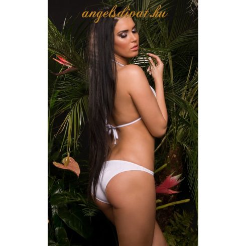 SOK STRASSZOS FÉM DÍSZES BIKINI FEHÉR.