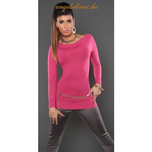 PINK HÁTÁN LÁNCOS PULÓVER.