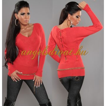 KORAL HOSSZÚ PULÓVER HÁTÁN MASNIS.