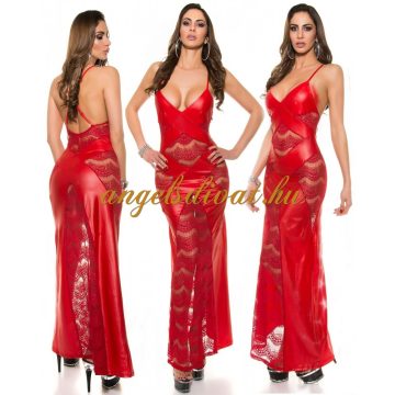 PIROS ALKALMI HOSSZÚ RUHA