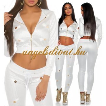 TRENDY SZABADIDŐRUHA FEHÉR ARANY DÍSZES
