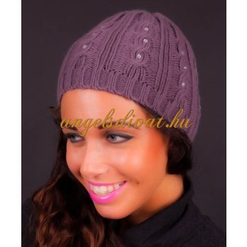LILA KÖTÖTT SAPKA STRASSZOS