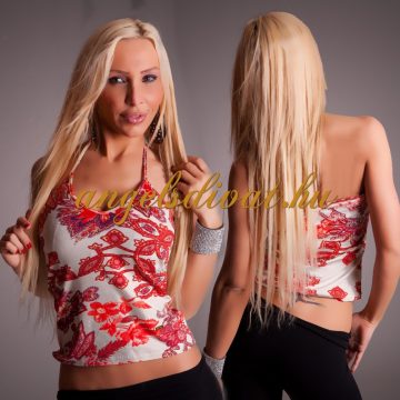 GÖRÖG MINTÁS NYAKBA KÖTŐS TOP