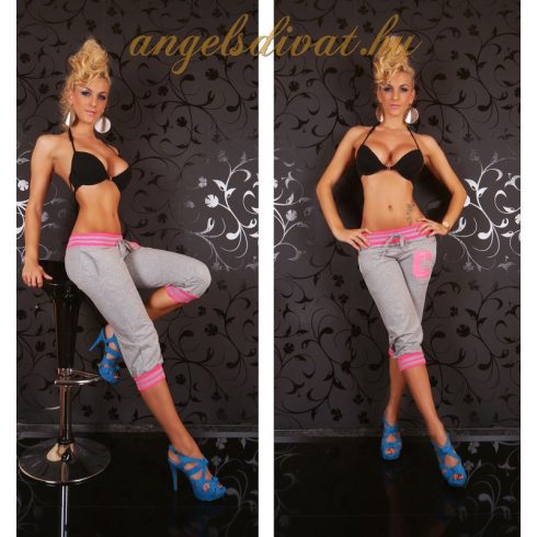 SZÜRKE PINK 3/4 SZABADIDŐ NADRÁG.