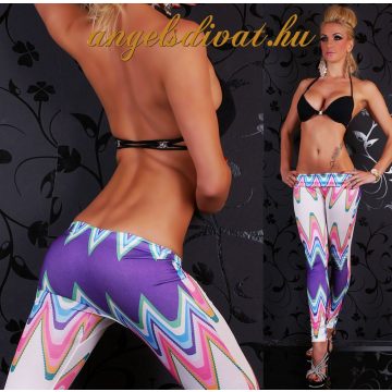 HULLÁM MINTÁS LEGGING LILA ÁRNYALATÚ 