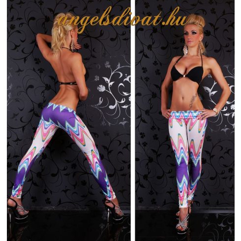 HULLÁM MINTÁS LEGGING LILA ÁRNYALATÚ 