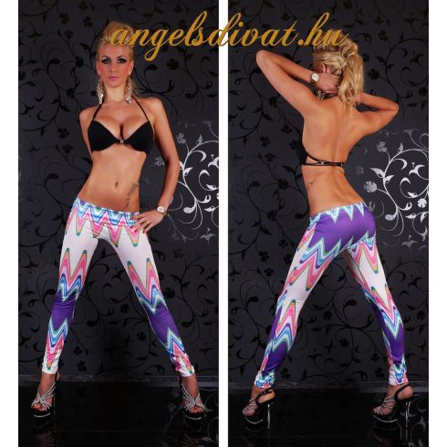 HULLÁM MINTÁS LEGGING LILA ÁRNYALATÚ 