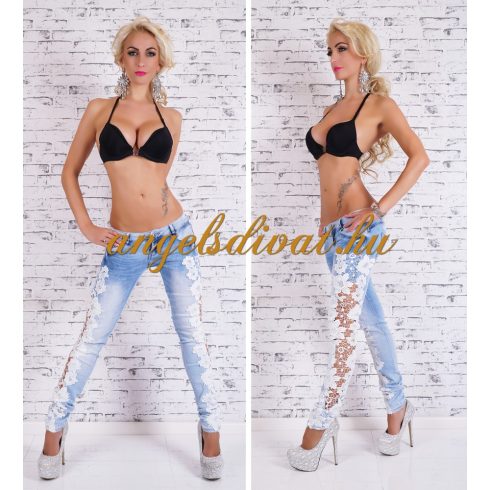 OLDALT CSIPKÉS APRÓ STRASSZOS FARMERNADRÁG.