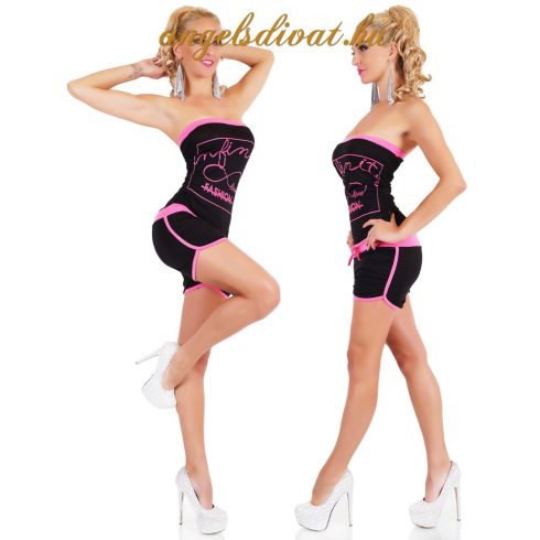 PINK FEKETE SORTOS OVERÁL