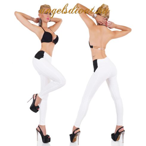 ALAKFORMÁLÓ PASSZOS FEHÉR NŐI FARMERNADRÁG.