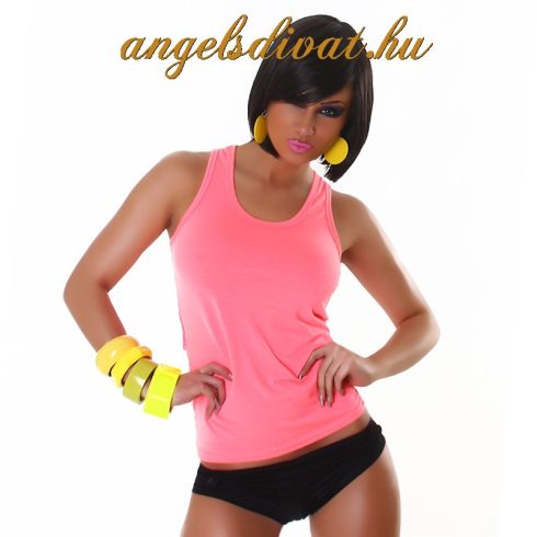 HÁTÚL CSIPKÉS FELSŐ PINK